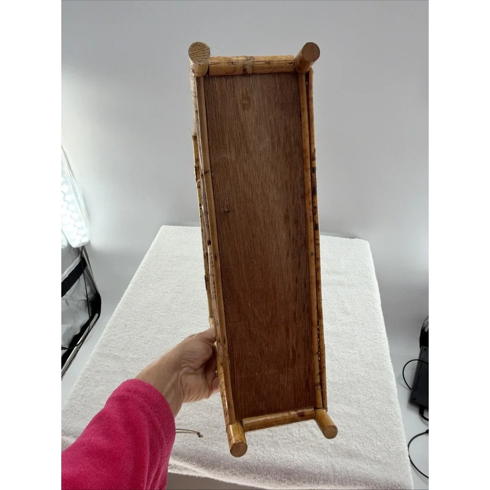 Vintge rattan bamboo hanging wall shelf/freestanding shelf 13